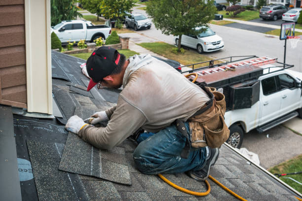 Professional Emergency Roof Repair technician working in Nahant, MA